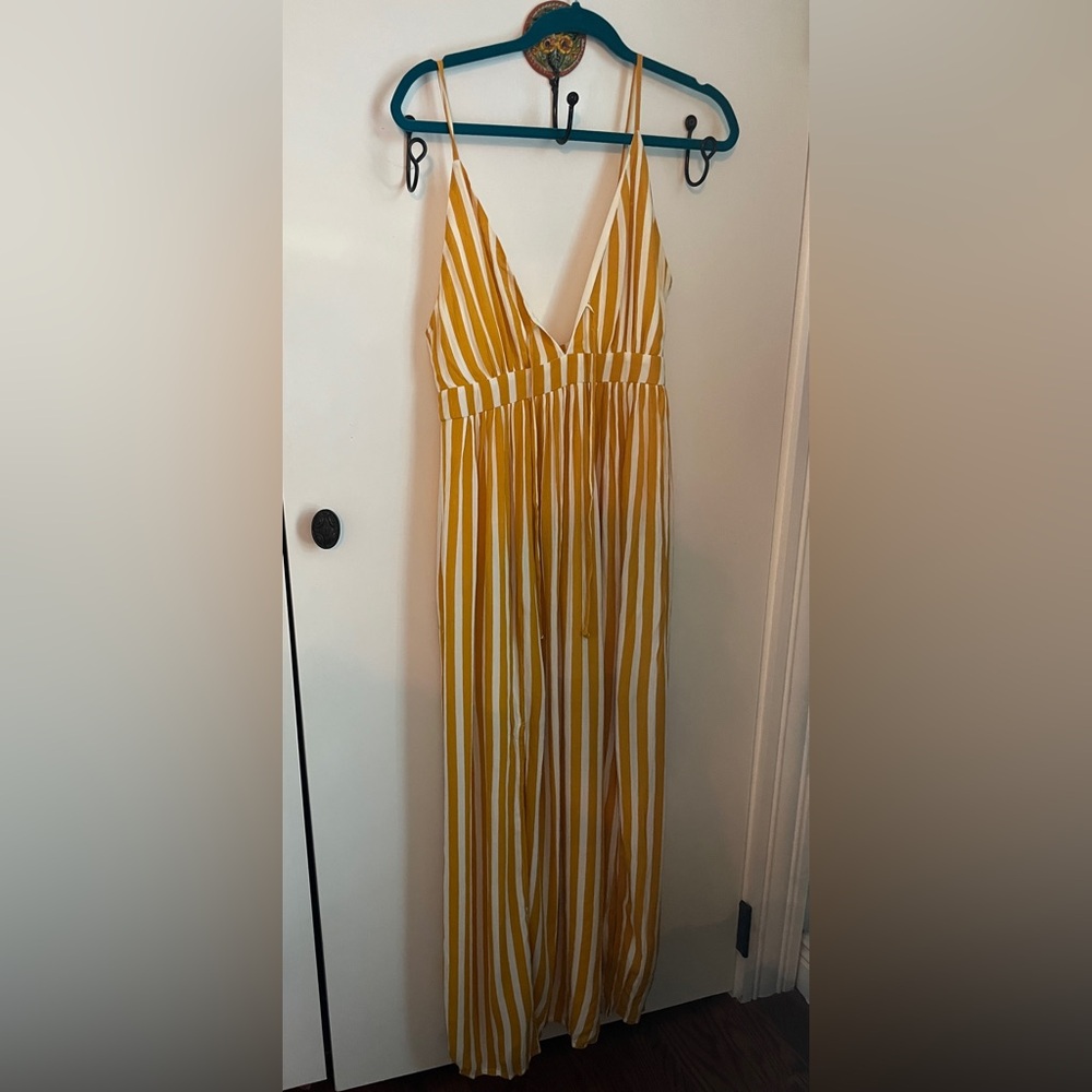 Charlotte Russe Mustard and White Striped Dress